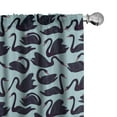 thumbnail image 1 of Ambesonne Swan Window Curtains, Long Necked Aquatic Bird, Each 28" W x 63" L, Pale Blue Dark Blue, 1 of 4