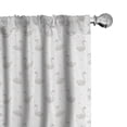 thumbnail image 1 of Ambesonne Swan 4-Panel Curtains, Pastel Tender Polka Dots Bird, 56"x63", Pale Tan and Almond, 1 of 4