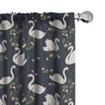 thumbnail image 1 of Ambesonne Swan Curtains, Lilies Cattails Waterfowls, Pair of 28"x63", Multicolor, 1 of 5