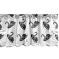 thumbnail image 1 of Ambesonne Swan Window Valance, Aquarelle Black Birds, 54" X 12", Charcoal Grey White Red, 1 of 3