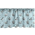 thumbnail image 1 of Ambesonne Swan Window Valance, Dark Swans on Pale Blue, 42" x 18", Grey Pale Blue Red, 1 of 3