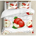 thumbnail image 1 of Ambesonne Sweets Duvet Cover Set, Juicy Fresh Fruits Nature, King, Cream Scarlet, 1 of 6