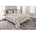 thumbnail image 1 of Ambesonne Sweets Quilted Bedspread Set 3 Pcs, Yummy Desert Gelato, King Size, Pearl Pale Caramel, 1 of 5