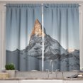 thumbnail image 1 of Ambesonne Switzerland Kitchen Curtains, Matterhorn Landscape, 55"x39", Purpleblue Grey Ginger, 1 of 3