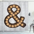 thumbnail image 1 of Ambesonne Symbol Shower Curtain, Ampersand Punctuation Mark, 69"Wx84"L, Coconut Orange and Brown, 1 of 3