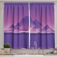 thumbnail image 1 of Ambesonne Synthwave Kitchen Curtains, Retro Sci-fi Mountains, 55"x45", Mauve Pale Fuchsia, 1 of 1