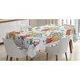 thumbnail image 1 of Ambesonne Tablecloth Rectangular Table Cover, Cartoon Cartoon Motif, 60"x84", Multicolor, 1 of 4