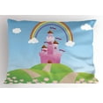 thumbnail image 1 of Ambesonne Tale Pillow Sham, Clouds Cartoon Castle, 36" X 20", Multicolor, 1 of 2