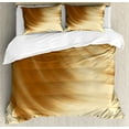 thumbnail image 1 of Ambesonne Tan Duvet Cover Set, Curved Wave Like, Queen, Cream Tan, 1 of 3
