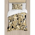 thumbnail image 1 of Ambesonne Tan Duvet Cover Set, Funky Grungy Retro, Twin, Black White Tan, 1 of 3