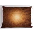 thumbnail image 1 of Ambesonne Tan Pillow Sham, Art Animals Flowers, 26" X 20", Brown Tan Yellow, 1 of 2