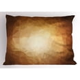 thumbnail image 1 of Ambesonne Tan Pillow Sham, Mosaic Form Triangles Pattern, 26" X 20", Brown Pale Brown Tan, 1 of 2