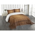 thumbnail image 1 of Ambesonne Tan Quilted Bedspread Set 3 Pcs, Antique Damask Royal Aged, King Size, Brown Tan, 1 of 5