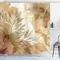 thumbnail image 1 of Ambesonne Tan Shower Curtain, Abstract Branches Marble Like, 69"Wx84"L, Almond Ecru Beige, 1 of 4