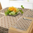 thumbnail image 1 of Ambesonne Tan Table Runner & Placemats, Classic Retro Polka Dots, Placemat 4 pcs + Runner 12"x90", Brown Pale Coffee Tan, 1 of 2