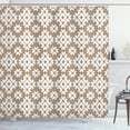 thumbnail image 1 of Ambesonne Tan and White Shower Curtain, Monochrome Garden Art, 69"Wx70"L, Tan and White, 1 of 3