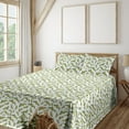 thumbnail image 1 of Ambesonne Tangerine Fitted & Flat Sheet with Shams 4 Pcs Set, Clementines Mandarin Art, Queen, White Earth Yellow, 1 of 5