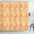 thumbnail image 1 of Ambesonne Tangerine Shower Curtain, Abstract Swirling Ornates, 69"Wx70"L, Burnt Sienna Orange, 1 of 3