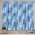 thumbnail image 1 of Ambesonne Tartan Kitchen Curtains, Night Blue Gingham Check, 55"x45", Night Blue and White, 1 of 3