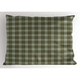 thumbnail image 1 of Ambesonne Tartan Pillow Sham, Scottish Style Ornamental, 36" X 20", Pale Green Pale Brown, 1 of 1