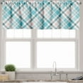 thumbnail image 1 of Ambesonne Tartan Valance Pack of 2, Flannel Motif in Plaid Style, 54"X18", Blush and Deep Sky Blue, 1 of 2