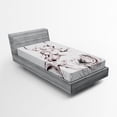 thumbnail image 1 of Ambesonne Tattoo Fitted Sheet, Wise Old Viking Warrior, Twin XL Size, Dried Rose White, 1 of 2