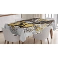 thumbnail image 1 of Ambesonne Tattoo Tablecloth Rectangular Table Cover, American Eagle on Skull, 52"x70", Brown and White, 1 of 3