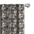 thumbnail image 1 of Ambesonne Taupe Curtains, Dots Brushstrokes Grunge, Pair of 28"x84", Black White Taupe, 1 of 5
