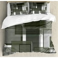 thumbnail image 1 of Ambesonne Taupe Duvet Cover Set, Cubes Modern Abstract, 2-Calking, Pale Grey Taupe Green, 1 of 7