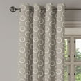 thumbnail image 1 of Ambesonne Taupe Grommet Curtain Single Panel, Ring Shapes Grungy Art, 50"x60", Taupe White, 1 of 5