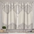 thumbnail image 1 of Ambesonne Taupe Kitchen Curtains, Retro Delicate Lace Like, 55"x39", Taupe, 1 of 3