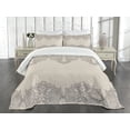 thumbnail image 1 of Ambesonne Taupe Quilted Bedspread Set 3 Pcs, Retro Delicate Lace Like, King Size, Taupe, 1 of 5