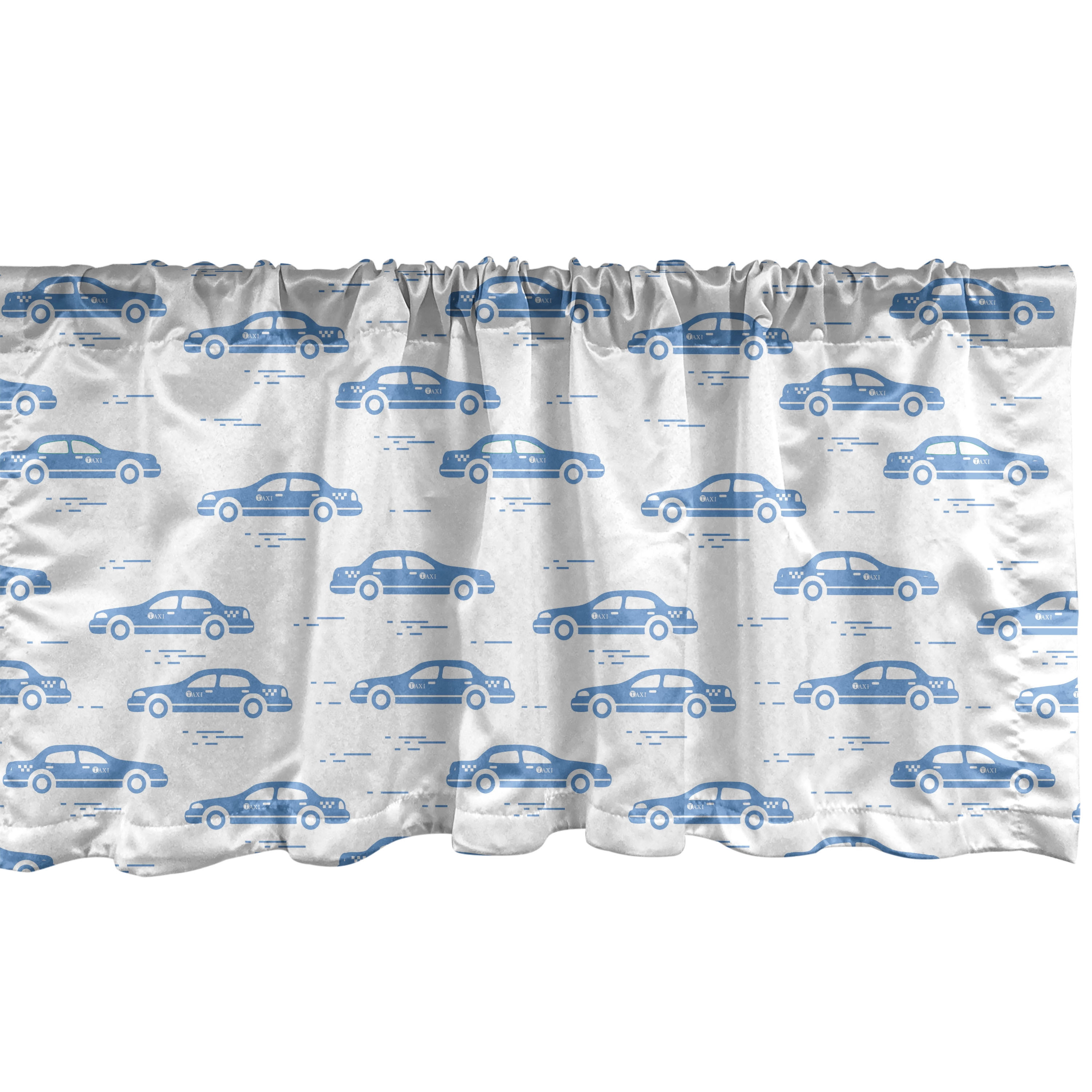 Transit Valances Ambesonne Taxi Window Valance, Pale Toned Vehicles Pattern Urban ...