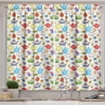 thumbnail image 1 of Ambesonne Tea Kitchen Curtains, Bakery Goods Yummy Cakes Food, 55"x39", Multicolor, 1 of 2
