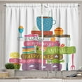 thumbnail image 1 of Ambesonne Tea Kitchen Curtains, Cup on a Pile of Fantasy Books, 55"x39", Multicolor, 1 of 3