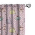 thumbnail image 1 of Ambesonne Tea Party Window Curtains, Polka Dotted Pot Cups, Each 28" W x 95" L, Pale Green Turquoise, 1 of 4