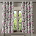 thumbnail image 1 of Ambesonne Tea Party Grommet Curtain, Romantic Roses Birds, 50" x 63", Pale Pink Dust, 1 of 6