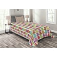 thumbnail image 1 of Ambesonne Tea Party Quilted Bedspread Set 2 Pcs, Colorful Cup Design, Twin Size, Multicolor, 1 of 3