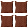 thumbnail image 1 of Ambesonne Tea Party Throw Pillow Cover 4 Pack, British Tea Ceremony Art, 20", Redbrown and Multicolor, 1 of 2