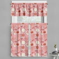 thumbnail image 1 of Ambesonne Tea Party Valance & Curtain, Cherries and Cupcakes, 55"x30", Pink Beige Orange, 1 of 7