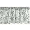 thumbnail image 1 of Ambesonne Tea Party Window Valance, Doodle Drawing Monochrome Tableware Pattern with Biscuits and More Tea Words, Curtain Valance for Kitchen Bedroom Decor with Rod Pocket, 54" X 12", Grey White, 1 of 3