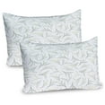 thumbnail image 1 of Ambesonne Tea Pillow Sham 2 Pack, Freshly Picked Tea Leaf Sketch, 36"x20", Pale Green White, 1 of 3