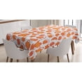 thumbnail image 1 of Ambesonne Tea Tablecloth Rectangular Table Cover, Old Fashioned Antique Teapots, 52"x70", Orange Rust White, 1 of 4
