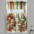 thumbnail image 1 of Ambesonne Tea Time Valance & Curtain 3 Pcs Set, Cottagecore Teapots Print, 55"x36", Sea Green Multicolor, 1 of 7