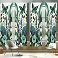 thumbnail image 1 of Ambesonne Teal 4-Panel Curtains, Curving Leaves Floral Mirage, 56"x95", Seafoam Jade Green Ivory, 1 of 3