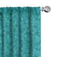 thumbnail image 1 of Ambesonne Teal Window Curtains, Triangles Squares Modern, Each 28" W x 84" L, Turquoise Aqua, 1 of 5