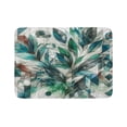 thumbnail image 1 of Ambesonne Teal Bath Mat, Dreamy Leaves Jumble Futurist, 30.2" x 20", Seafoam Fern Green Grey, 1 of 3