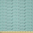 thumbnail image 1 of Ambesonne Teal Fabric by the Yard Microfiber, Vintage Arrows Colorful, 5 Yards, Turquoise Grey White, 1 of 2