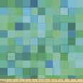 thumbnail image 1 of Ambesonne Teal Fabric by the Yard Upholstery, Cube Pattern Vibrant Color, 10 Yards, Sea Green Blue, 1 of 4