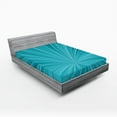 thumbnail image 1 of Ambesonne Teal Fitted Sheet, Abstract Vortex Design, Full Size, Turquoise Teal, 1 of 3